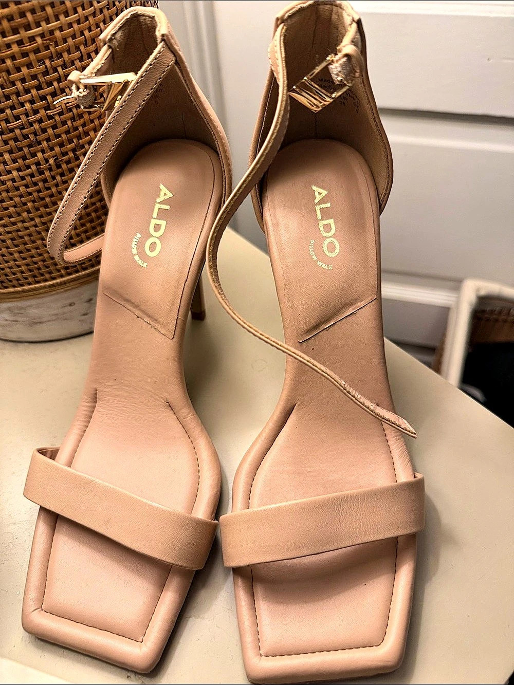 ALDO Sake Strappy Heels Beige US 7.5